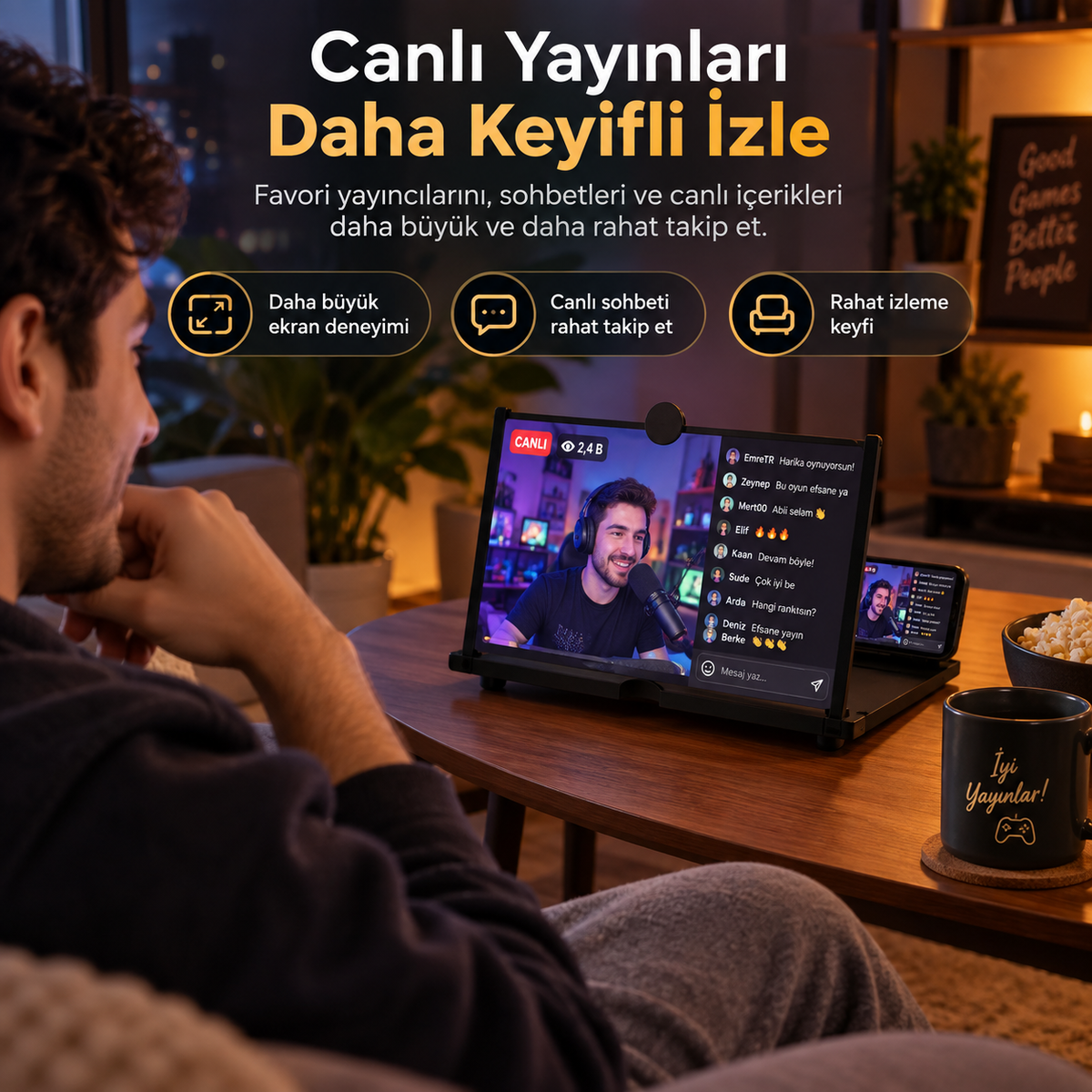 Morilan Telefon Ekran Büyüteci