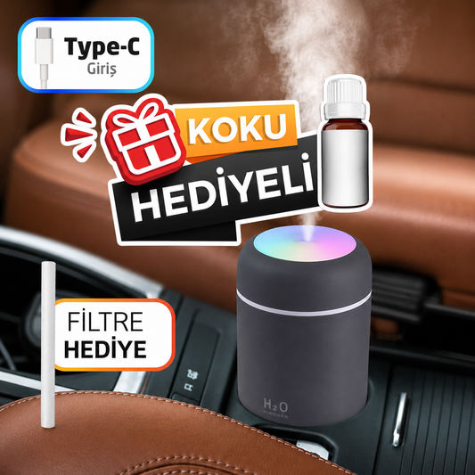 300ml Araç İçi Oto Hava Nemlendirici ve Kokusu - Koku Hediyeli